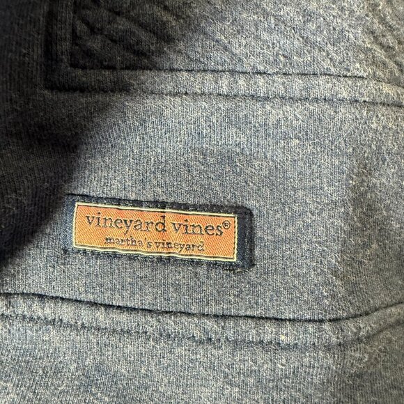 VINEYARD VINES- Size Small, Plaid Trim, 1/4 Zip Sweatshirt - Picture 8 of 10